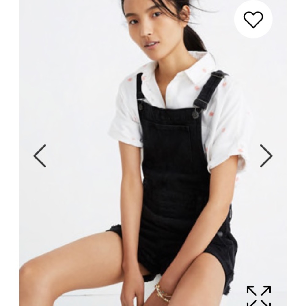 NWOT black overall shorts from madewell